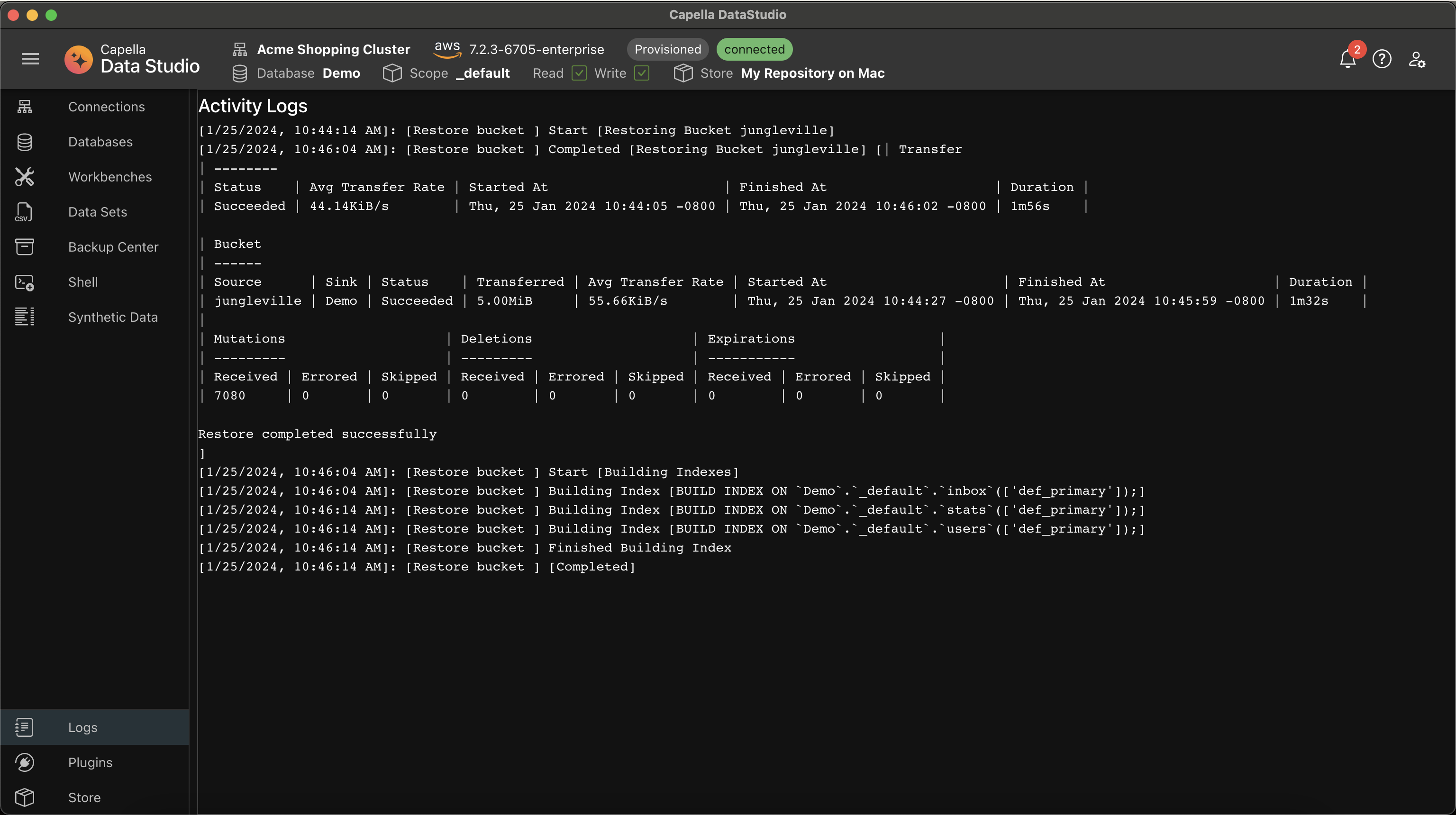 backup-center-restore-logs