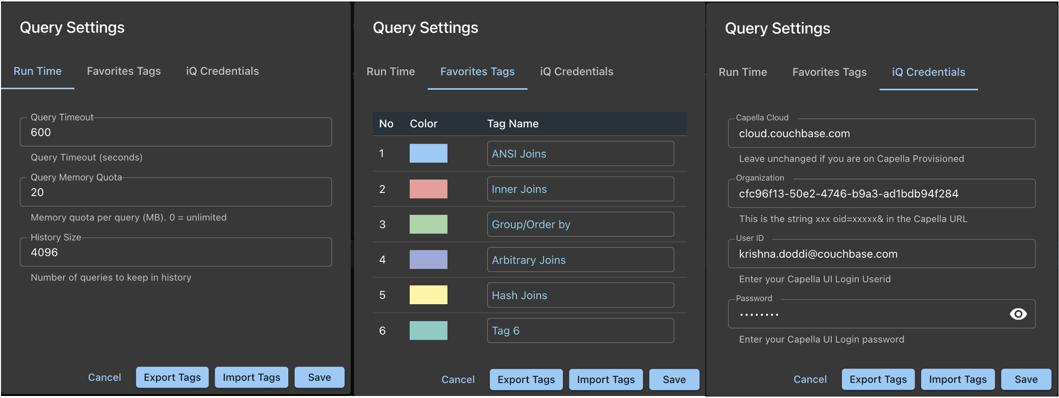 workbench-query-settings